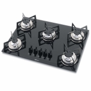 Cooktop 5Q Gás Mesa Vidro 